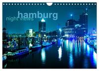 hamburg - night views (Wandkalender 2026 DIN A4 quer), CALVENDO Monatskalender