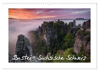 Bastei - Sächsische Schweiz (Wandkalender 2026 DIN A3 quer), CALVENDO Monatskalender