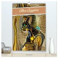 Altes Ägypten - Computerträume aus der KI (hochwertiger Premium Wandkalender 2026 DIN A2 hoch), Kunstdruck in Hochglanz