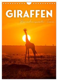 Giraffe - Bemerkenswerte Tiere. (Wandkalender 2026 DIN A4 hoch), CALVENDO Monatskalender