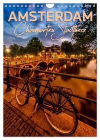 AMSTERDAM Charmantes Stadtherz (Wandkalender 2026 DIN A4 hoch), CALVENDO Monatskalender