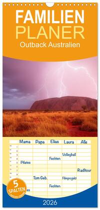 Familienplaner 2026 - Outback Australien mit 5 Spalten (Wandkalender, 21 x 45 cm) CALVENDO