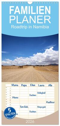 Familienplaner 2026 - Roadtrip in Namibia mit 5 Spalten (Wandkalender, 21 x 45 cm) CALVENDO