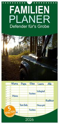 Familienplaner 2026 - Defender für's Grobe mit 5 Spalten (Wandkalender, 21 x 45 cm) CALVENDO