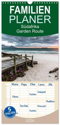 Familienplaner 2026 - Südafrika - Garden Route mit 5 Spalten (Wandkalender, 21 x 45 cm) CALVENDO