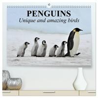 Penguins Unique and amazing birds (High Quality Premium Wall Calendar 2026 DIN A2 landscape),CALVENDO 12 Month Wall Calendar