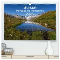 Suisse - Paysage de montagnes 2026 (Calendrier mural 2026 DIN A2 vertical) calendrier de bureau