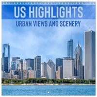 US HIGHLIGHTS Urban views and scenery (Wall Calendar 2026 12 × 12 Inch) CALVENDO 12 Month Wall Calendar