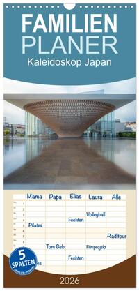 Familienplaner 2026 - Kaleidoskop Japan mit 5 Spalten (Wandkalender, 21 x 45 cm) CALVENDO