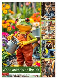 When animals do the job - Animal career days with a twist (Desk Calendar 2026 DIN A5 portrait), CALVENDO 12 Month DeskCalendar