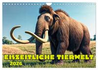 Eiszeitliche Tierwelt (Wandkalender 2026 DIN A4 quer), CALVENDO Monatskalender