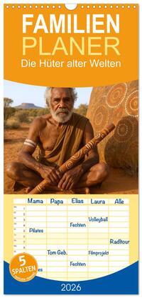 Familienplaner 2026 - Die Hüter alter Welten mit 5 Spalten (Wandkalender, 21 x 45 cm) CALVENDO