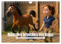 Mädchen brauchen ein Hoppi (Wandkalender 2026 DIN A4 quer), CALVENDO Monatskalender