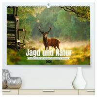 Jagd und Natur - Kalender für Jäger mit Wildtieren Deutschlands im Jahreslauf (hochwertiger Premium Wandkalender 2026 DIN A2 quer), Kunstdruck in Hochglanz