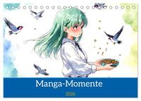 Manga-Momente (Tischkalender 2026 DIN A5 quer), CALVENDO Monatskalender