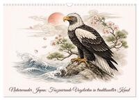 Naturwunder Japan: Faszinierende Vogelarten in traditioneller Kunst (Wandkalender 2027 DIN A3 quer), CALVENDO Monatskalender
