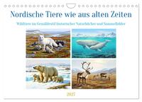 Nordische Tiere wie aus alten Zeiten (Wandkalender 2027 DIN A4 quer), CALVENDO Monatskalender