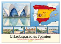 Urlaubsparadies Spanien (Wandkalender 2027 DIN A2 quer), CALVENDO Monatskalender