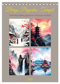 Berge, Pagoden, Tempel (Tischkalender 2027 DIN A5 hoch), CALVENDO Monatskalender