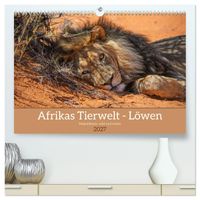 Afrikas Tierwelt - Löwen (hochwertiger Premium Wandkalender 2027 DIN A2 quer), Kunstdruck in Hochglanz