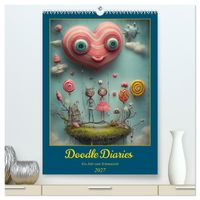 Doodle-Diaries - Ein Jahr zum Schmunzeln (hochwertiger Premium Wandkalender 2027 DIN A2 hoch), Kunstdruck in Hochglanz