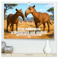 Urige Paläofauna prähistorisch und niedlich (hochwertiger Premium Wandkalender 2027 DIN A2 quer), Kunstdruck in Hochglanz