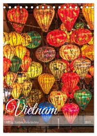 Vietnam Alltag, Farben, Geschichte (Tischkalender 2027 DIN A5 hoch), CALVENDO Monatskalender