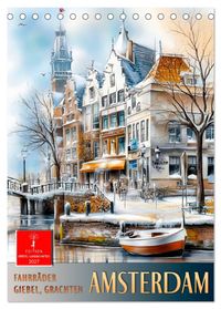 Amsterdam - Fahrräder, Giebel, Grachten (Tischkalender 2027 DIN A5 hoch), CALVENDO Monatskalender