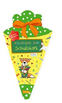 Schlau für die Schule: Rätselspaß zum Schulstart mit Stickern (Schultüte 2023 grün/gelb)