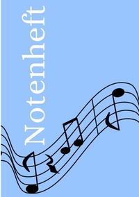 Notenheft: DIN A5 Notenlinienheft | 100 Seiten mit 12 Notenzeilen / Systeme pro Blatt | Papier 90g/m² | Musikheft mit Notenlinien