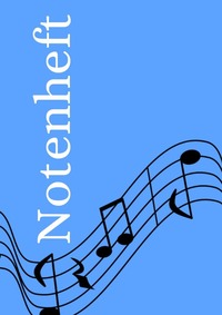 Notenheft: DIN A4 Notenlinienheft | 100 Seiten mit 12 Notenzeilen / Systeme pro Blatt | Papier 90g/m² | Musikheft mit Notenlinien