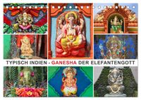 Typisch Indien - Ganesha der Elefantengott (Tischkalender 2027 DIN A5 quer), CALVENDO Monatskalender
