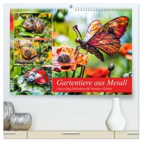 Gartentiere aus Metall - Upcycling-Dekoideen für kreative Gärten (hochwertiger Premium Wandkalender 2027 DIN A2 quer), Kunstdruck in Hochglanz