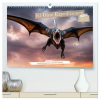 KI-Dino-Expeditionen Zwölf Monate im Land der Saurier (hochwertiger Premium Wandkalender 2027 DIN A2 quer), Kunstdruck in Hochglanz