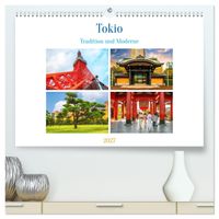 Tokio - Tradition und Moderne (hochwertiger Premium Wandkalender 2027 DIN A2 quer), Kunstdruck in Hochglanz
