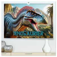 Dinosaurier - die Welt der Urzeitgiganten (hochwertiger Premium Wandkalender 2027 DIN A2 quer), Kunstdruck in Hochglanz