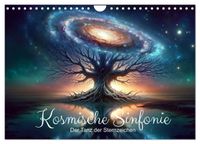 Kosmische Sinfonie: Der Tanz der Sternzeichen (Wandkalender 2027 DIN A4 quer), CALVENDO Monatskalender