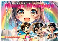 Manga Momente - Mit KI entfachte Manga Magie (Tischkalender 2027 DIN A5 quer), CALVENDO Monatskalender