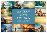 Angeln und Fischen Impressionen (Wandkalender 2027 DIN A2 quer), CALVENDO Monatskalender