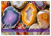 Achat-Rhapsodie - Farbige Flussläufe in Bandachaten und Quarz (Tischkalender 2027 DIN A5 quer), CALVENDO Monatskalender