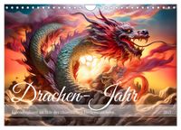 Drachen-Jahr - Kalenderplaner im Stile des chinesischen Tierkreiszeichens (Wandkalender 2027 DIN A4 quer), CALVENDO Monatskalender
