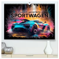 Coole KI-generierte SPORTWAGEN (hochwertiger Premium Wandkalender 2027 DIN A2 quer), Kunstdruck in Hochglanz