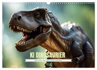 KI Dinosaurier - Herrscher der Lüfte, Land und Meer (Wandkalender 2027 DIN A3 quer), CALVENDO Monatskalender
