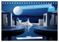 Santorini, Griechenland -Romatische Abendstimmung- (Tischkalender 2027 DIN A5 quer), CALVENDO Monatskalender