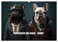 Französische Bulldogge KI Digiart (Wandkalender 2027 DIN A2 quer), CALVENDO Monatskalender