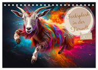 Farbsplash in der Tierwelt (Tischkalender 2027 DIN A5 quer), CALVENDO Monatskalender