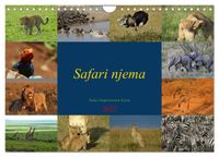 Safari njema - Safari Impressionen Kenia (Wandkalender 2027 DIN A4 quer), CALVENDO Monatskalender