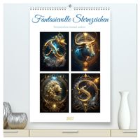 Fantasievolle Sternzeichen (hochwertiger Premium Wandkalender 2027 DIN A2 hoch), Kunstdruck in Hochglanz