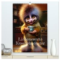 Liebenswerte Kuschelmonster - Digitalart (hochwertiger Premium Wandkalender 2027 DIN A2 hoch), Kunstdruck in Hochglanz