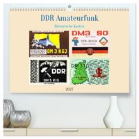 DDR Amateurfunk Historische Karten (hochwertiger Premium Wandkalender 2027 DIN A2 quer), Kunstdruck in Hochglanz
